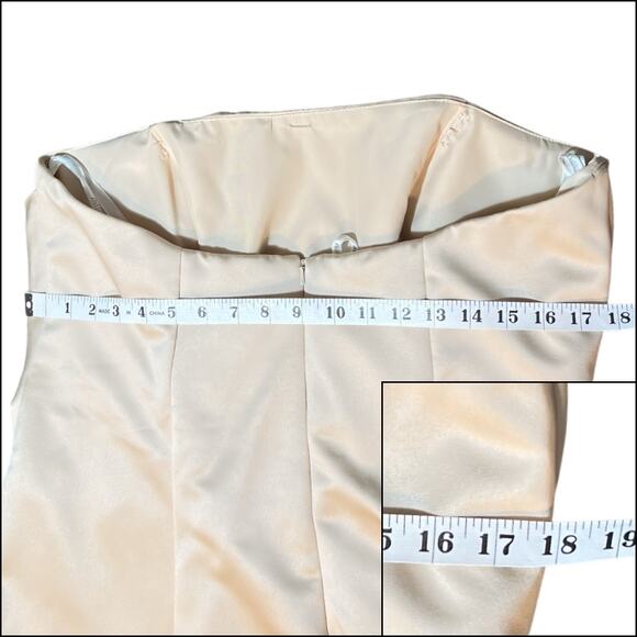 David's Bridal Champagne Beige Wedding Gown Size 18 Altered - Picture 11 of 14